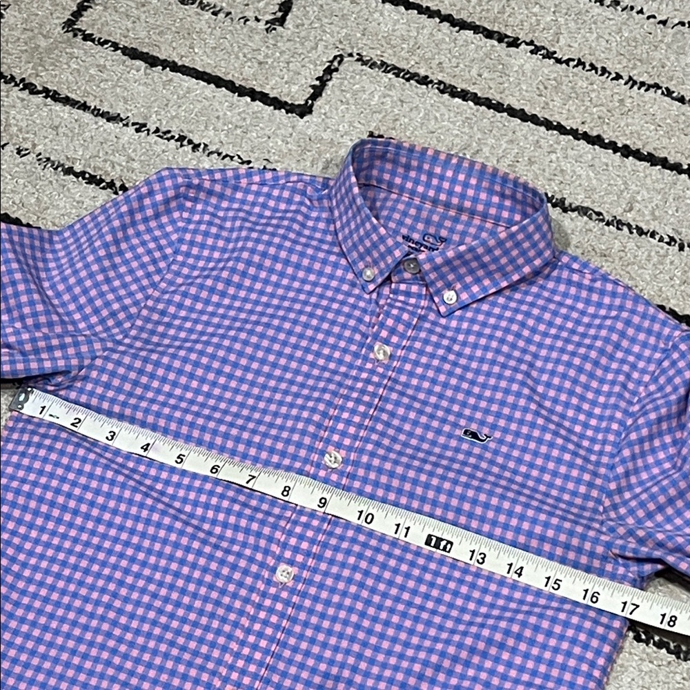 Vineyard Vines Pink and Blue Gingham Button-Down Shirt - Picture 3 of 7